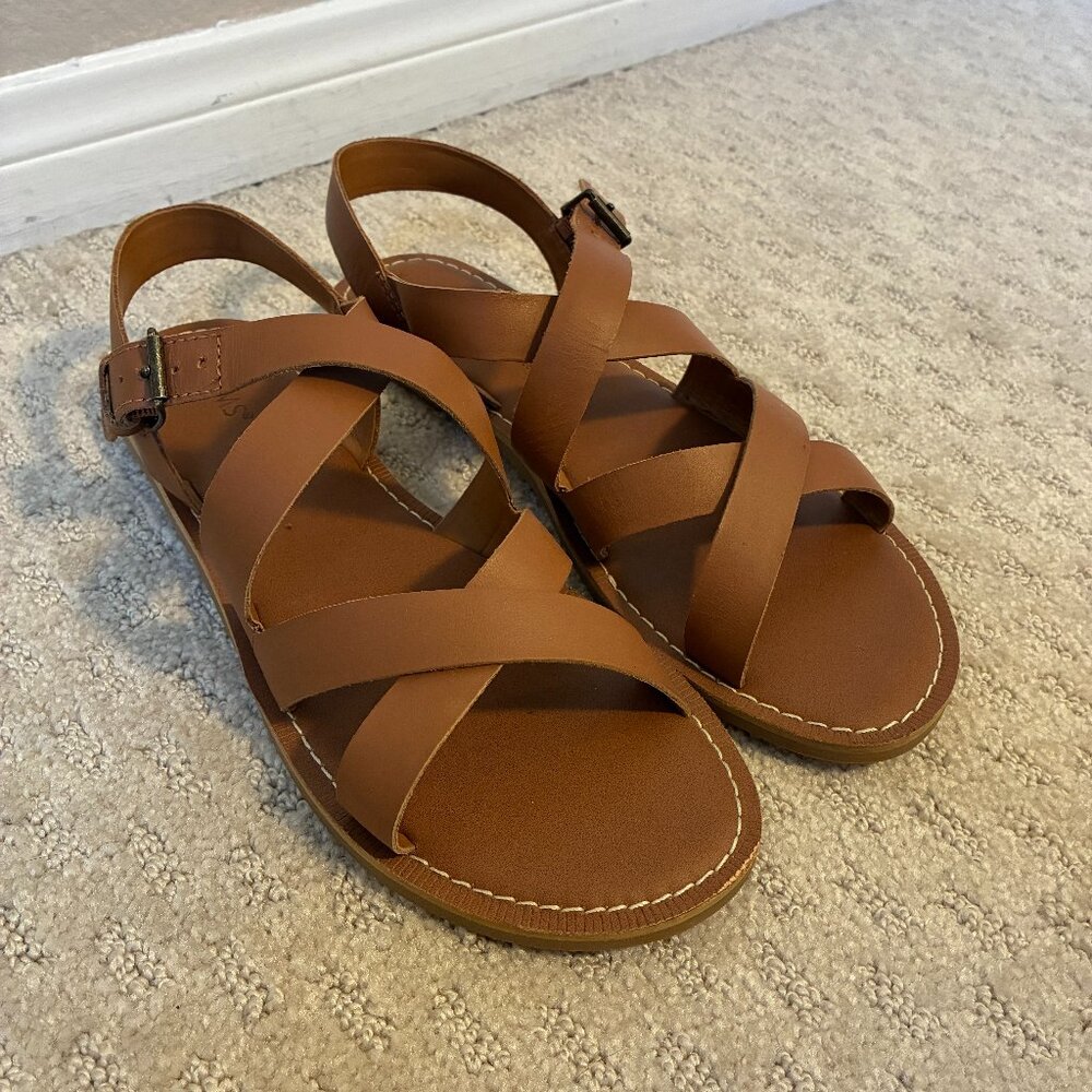 TOMS Sicily leather flat sandals